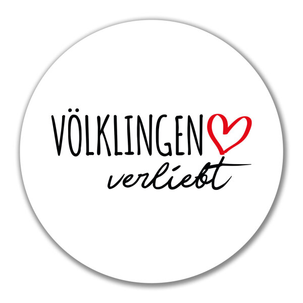 Aufkleber Völklingen verliebt 10cm Sticker