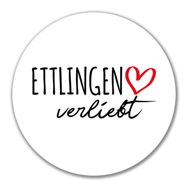 Aufkleber Ettlingen verliebt 10cm Sticker