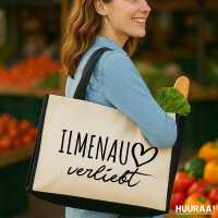 Jutetasche Ilmenau verliebt 21 Liter Black