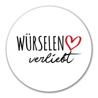 Aufkleber Würselen verliebt 10cm Sticker