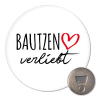 Magnet Bautzen verliebt 59mm Kühlschrankmagnet Flaschenöffner