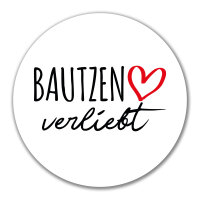 Aufkleber Bautzen verliebt 10cm Sticker