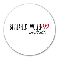 Aufkleber Bitterfeld-Wolfen verliebt 10cm Sticker