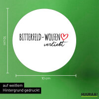 Aufkleber Bitterfeld-Wolfen verliebt 10cm Sticker
