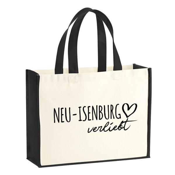 Jutetasche Neu-Isenburg verliebt 21 Liter Black