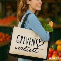 Jutetasche Greven verliebt 21 Liter Black