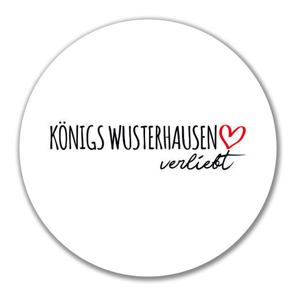 Aufkleber Königs Wusterhausen verliebt 10cm Sticker