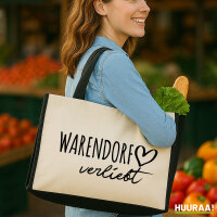 Jutetasche Warendorf verliebt 21 Liter Black