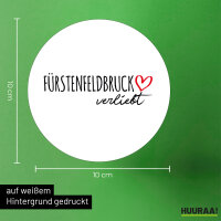 Aufkleber Fürstenfeldbruck verliebt 10cm Sticker
