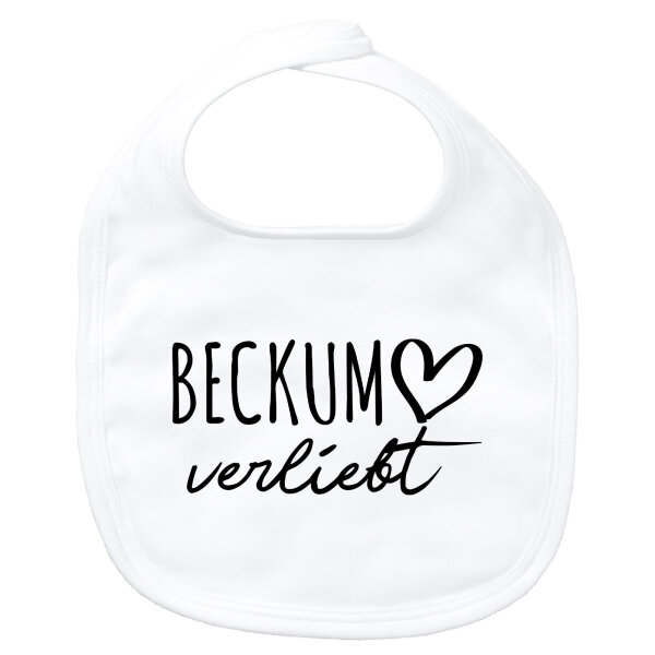 Baby Lätzchen Beckum verliebt Klettverschluss