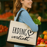 Jutetasche Erding verliebt 21 Liter Black