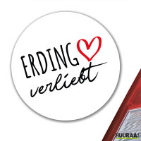Aufkleber Erding verliebt 10cm Sticker