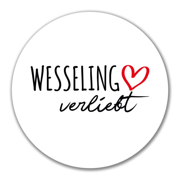 Aufkleber Wesseling verliebt 10cm Sticker