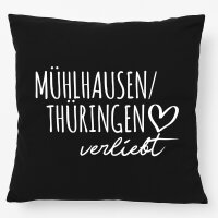 Kissen Mühlhausen/Thüringen verliebt 40x40cm