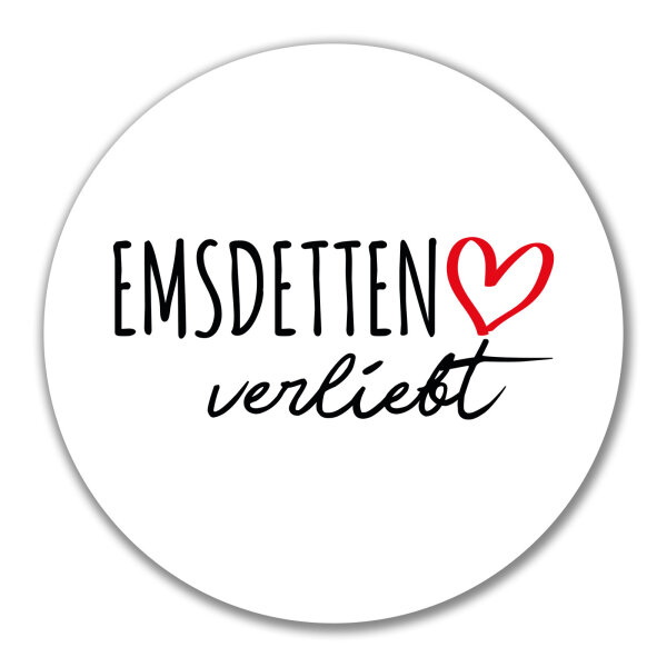 Aufkleber Emsdetten verliebt 10cm Sticker