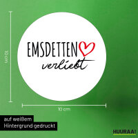 Aufkleber Emsdetten verliebt 10cm Sticker