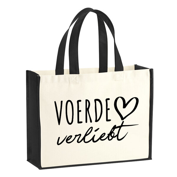 Jutetasche Voerde (Niederrhein) verliebt 21 Liter Black