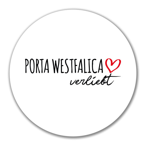 Aufkleber Porta Westfalica verliebt 10cm Sticker