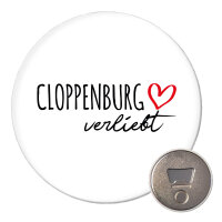 Magnet Cloppenburg verliebt 59mm Kühlschrankmagnet Flaschenöffner