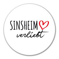 Aufkleber Sinsheim verliebt 10cm Sticker