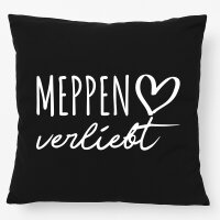 Kissen Meppen verliebt 40x40cm