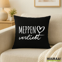 Kissen Meppen verliebt 40x40cm