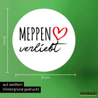Aufkleber Meppen verliebt 10cm Sticker