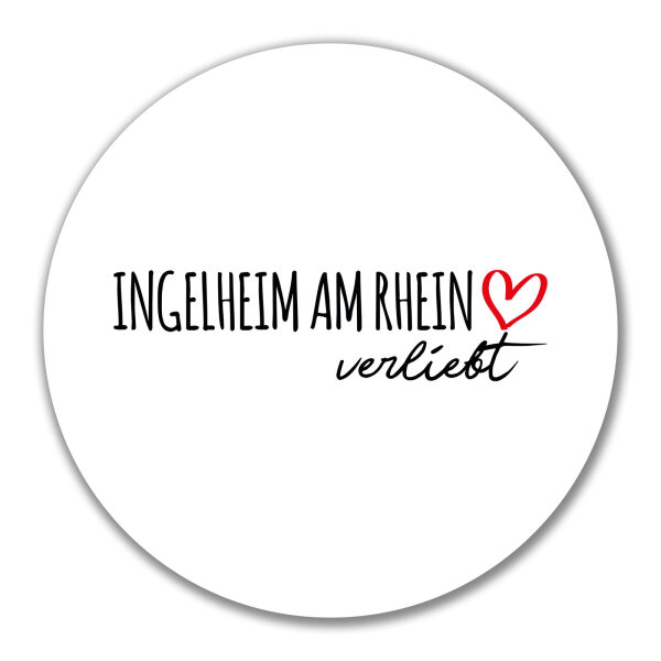 Aufkleber Ingelheim am Rhein verliebt 10cm Sticker
