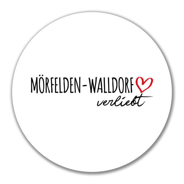 Aufkleber Mörfelden-Walldorf verliebt 10cm Sticker