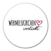 Aufkleber Wermelskirchen verliebt 10cm Sticker