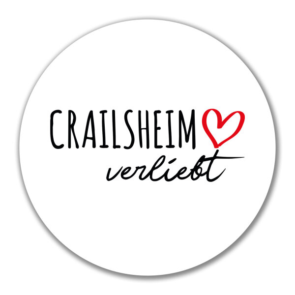 Aufkleber Crailsheim verliebt 10cm Sticker