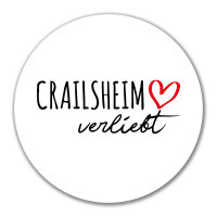 Aufkleber Crailsheim verliebt 10cm Sticker