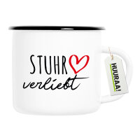 Emaille Tasse Stuhr verliebt 300ml Vintage