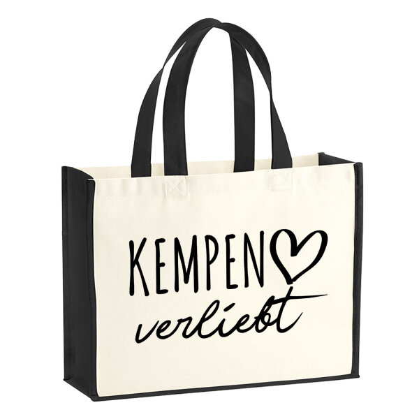 Jutetasche Kempen verliebt 21 Liter Black