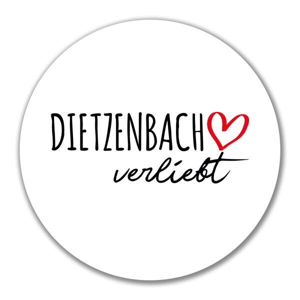 Aufkleber Dietzenbach verliebt 10cm Sticker