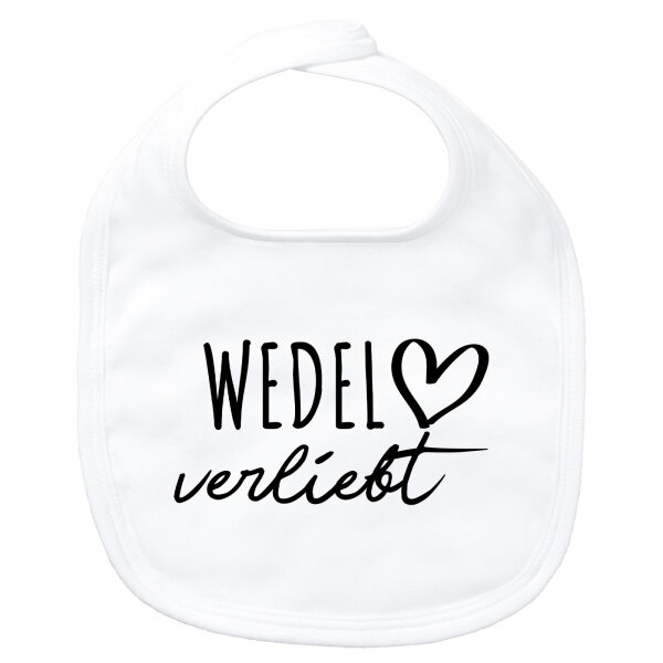 Baby Lätzchen Wedel verliebt Klettverschluss