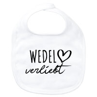 Baby Lätzchen Wedel verliebt Klettverschluss