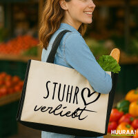 Jutetasche Stuhr verliebt 21 Liter Black