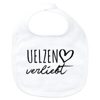 Baby Lätzchen Uelzen verliebt Klettverschluss