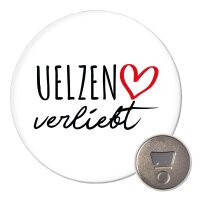 Magnet Uelzen verliebt 59mm K&uuml;hlschrankmagnet