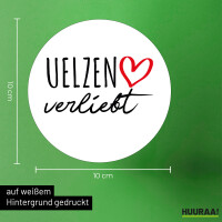 Aufkleber Uelzen verliebt 10cm Sticker
