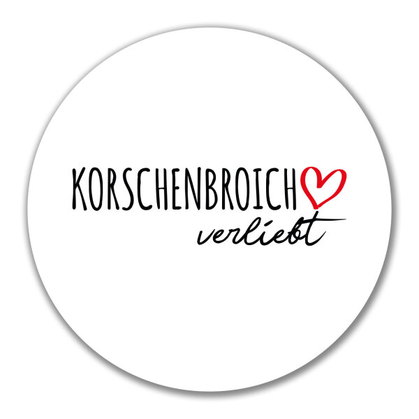 Aufkleber Korschenbroich verliebt 10cm Sticker
