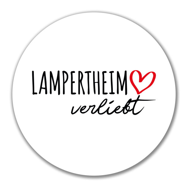 Aufkleber Lampertheim verliebt 10cm Sticker