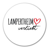 Aufkleber Lampertheim verliebt 10cm Sticker