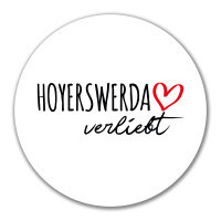 Aufkleber Hoyerswerda verliebt 10cm Sticker