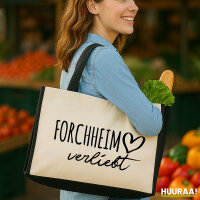 Jutetasche Forchheim verliebt 21 Liter Black