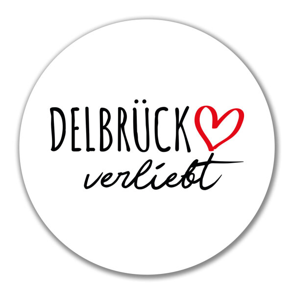 Aufkleber Delbrück verliebt 10cm Sticker