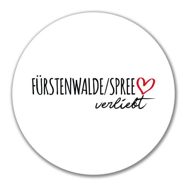 Aufkleber Fürstenwalde/Spree verliebt 10cm Sticker