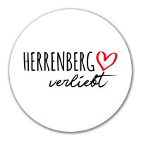 Aufkleber Herrenberg verliebt 10cm Sticker