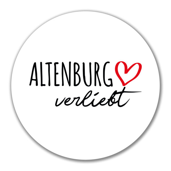 Aufkleber Altenburg verliebt 10cm Sticker